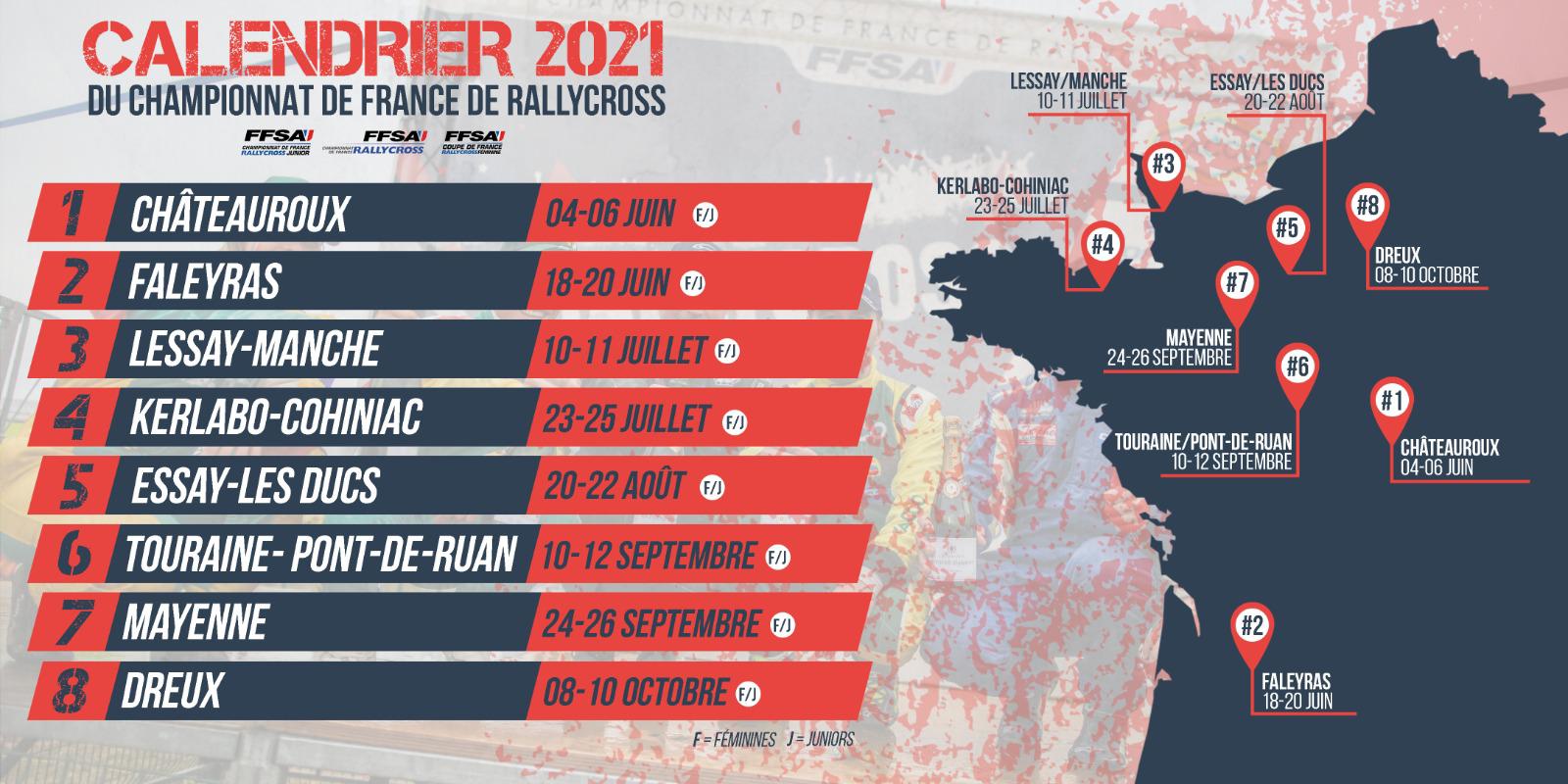 Calendrier 2021, MDA Compétition